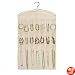 Household Essentials Bracelet and Necklace Hanging Jewelry Organizer, Natural Canvas