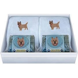 Double Gift Box with Cairn Terrier Soap and Towel