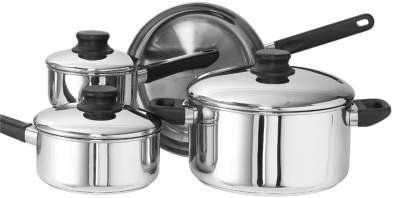7pcs Kitchen Basics 18/10 Stainless Steel Cookware Set