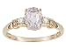 10KT RG 1.05CT KUNZITE AND .10CTW DIAMOND RING