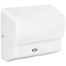 American Dryer Global GX1 ABS Cover Automatic Hand Dryer, 110-120V, 1,500W Power, 50/60Hz, White