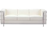 Fortress White Leather Sofa
