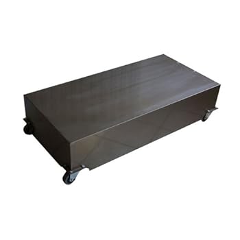 Table basse Cube roulettes métal vernis