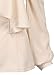 Choies Women's Ruffle Plain Long Sleeve High Neck Loose Beige Shirt Blouse