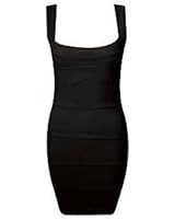 Womens Ladies Sleeveless Pleated Rib Bandage Bodycon Stretch Mini Party Dress