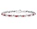 10k White Gold Diamond and Ruby Bracelet