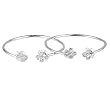 Flower .925 Sterling Silver West Indian Bangles (Pair)