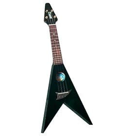 Mahalo U-40BK Flying V style Black Ukulele with Gig Bag Mahalo U-40BK Flying V style Black Ukulele with Gig Bag