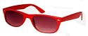 Blues Brothers Wayfarer Dark Black Sun Glasses - Red w/ micro case