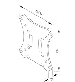 Techlink TLCD4 - Wall Bracket For LCD TV Up To 23" or 20kg - Ultra Slim Profile Of 16mm - Silver