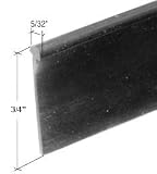 CRL Black Half-Round T Type Shower Door Bottom Seal and Sweep - 36 in long