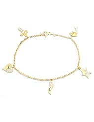 14k Yellow Gold 0.05 ctw Diamond Mystical Dreams Bracelet