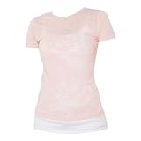 Soft Pink All Over Classic Print Burnout Burn Out Partially See through Tee, Fashion Forward! 5 Adult Sizes