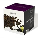 Produkt-Bild: Vanille Kaffee 220 g ganze Bohnen oder gemahlen / CoffeeCube, gemahlen+ 2 doppelwandige Espresso Edelstahltassen mit Unterteller von James Premium