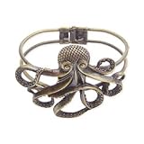Antique Gold Metal Octopus Bracelet