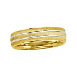 14K Two-Tone Gold Comfort Fit Wedding Band For Men and Women - Sizes 5 - 15, no size 14.5