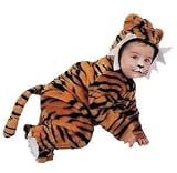 Toddler Cute Little Plush Fur Tiger Costume (Footies not included with Toddler Size)