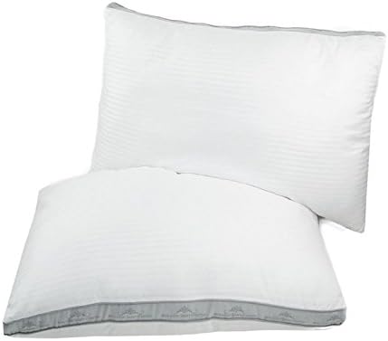 500 TC 100% Egyptian Cotton Down Alternative Pillow, 20"x36" King Size Set of 2