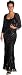 Two Piece Sequined and Criss-Crossed Dress.(lm-1040)Spaghetti strapped long dress wit...