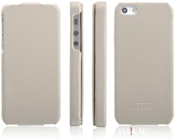 White Open classic leather case flip type vertical leather] [HAIKAU iPhone5S / iPhone5 this (japan import)