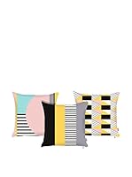 Apolena Set Funda De Cojín 3 Uds. (Amarillo/Multicolor)