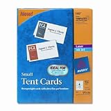 Avery 5302 White Laser/Ink jet Tent Cards, 2 x 3-1/2, 4 cards/sheet, 160 cards per box