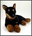 Doberman 16 Inch Plush Toy Dog