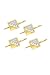 Solid 14K Gold & Diamond Stud Set (4)