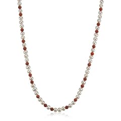 Valero Pearls pearls4girls Damen-Halskette Koralle S��wasser-Zuchtperlen wei� 90 cm 60200902