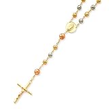 14k Tri-color Rosary