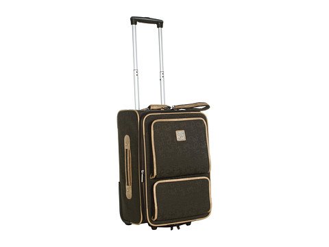 Diane Von Furstenberg Luggage Studio Signature 21 Inch Expandable Upright, Deep Olive, One Size