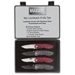 Maxam 4pc Stainless Steel Lockback Knife Set