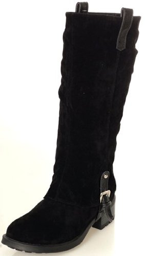 Velvet Dress Women's Black Designer Fashion Boots
