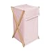 Wood Frame Folding Hamper - Pink Gingham