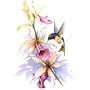 Hummingbird/Orchids Adult T-Shirt