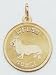 14K Gold Welsh Corgi Disc Charm