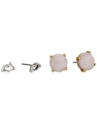 Lucky Brand "Sp14 Project X Love" Rose Quartz Stud Earrings