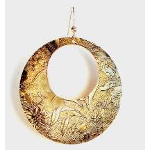 Kipepeo Lily Earrings in Antique Gold