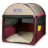 Petmate Portable Medium Khaki Maroon