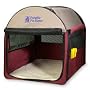 Petmate Portable Pet Home Medium, Khaki/Maroon