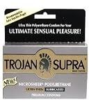 Trojan Supra Microsheer Polyurethane Ultra-Thin Lubricated 3 Premium Condoms