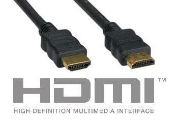 25 Foot B & A Computer Black Gold HDMI 1.3 Cable, CL2 Rated for In-Wall Use