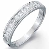 14Kt White Gold Ladies Diamond Wedding Band