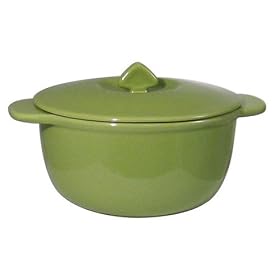 Chantal 2-1 2 Quart Round Covered Casserole, Glossy Garden Green by Chantal