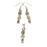 Sodalite Set 02 Earrings Pendant Blue Stone Green Moss Clear Vial Gemstone Jewelry