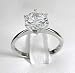 14k Brilliant CZ Cubic Zirconia Solitaire Ring - Size 8.0 in White Gold