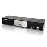 IOGEAR 2-Port Dual-Link DVI KVMP Switch with 7.1 Audio and Cables GCS1782