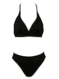 INC 2 Piece Black Halter Bikini