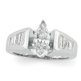 Platinum Diamond Engagement Ring Semimount - 1.00 Ct.