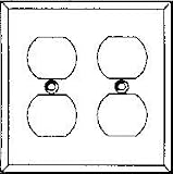 Wall Plate - Receptacle 2G White Plastic